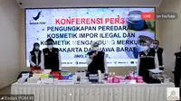 Selain produk ilegal, BPOM juga melakukan penyitaan kosmetik yang diketahui mengandung bahan-bahan berbahaya.