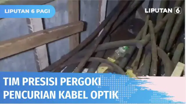 Sebanyak lima pencuri kabel optik ini tak berkutik saat dipergoki Tim Perintis Presisi Polda Metro Jaya. Polisi temukan barang bukti berupa belasan potongan kabel yang ditaruh di dalam gerobak.