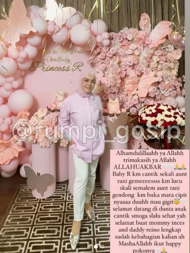 Aisyahrani sudah gendong bayi Syahrini (Instagram/syh55)