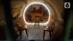Suasana di dalam rumah hobbit di kawasan hunian vertikal di wilayah Serpong, Tangerang, Banten, Kamis (3/12/2020). Taman tematik lingkungan rumah hobbit tersebut bertujuan untuk mendukung relasi sosial antar warga serta menciptakan hunian sehat di tengah pandemi COVID-19. (merdeka.com/Dwi Narwoko)