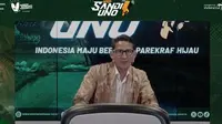 Menparekraf Sandiaga Uno dalam The Weekly Brief with Sandi Uno, Senin, 8 Juli 2024.&nbsp; (Liputan6.com/Henry)