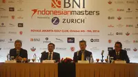 Dirut BNI, Achmad Baiquni (kedua dari kiri) turut hadir pada konfrensi pers Indonesian Masters (Istimewa/Liputan6.com)