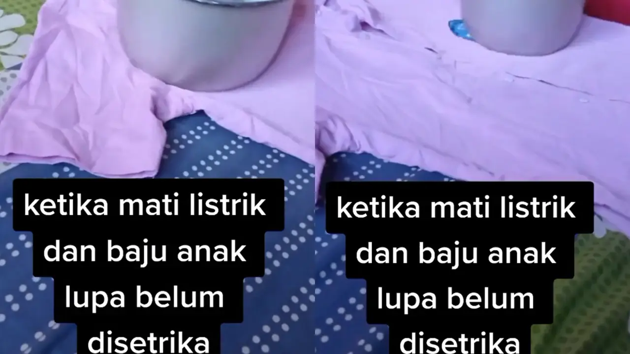 Ide kreatif seorang ibu menyetrika menggunakan penanak nasi