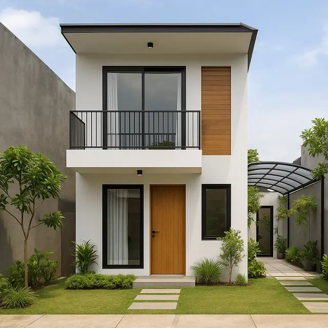 Desain Rumah 6X10 Memanjang 2 Lantai/Ilustrasi gambar oleh AI