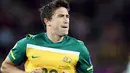 Selebrasi gol winger Australia Harry Kewell ke gawang Uzbekistan di babak semifinal Piala Asia 2011 yang berlangsung di Khalifa International Stadium, Doha, Qatar, 25 Januari 2011. AFP PHOTO / MARWAN NAAMANI