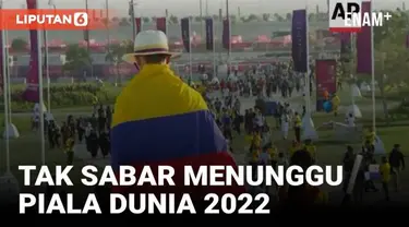 Menjelang seremony pembukaan Piala Dunia Qatar 2022, ribuan suporter riuh di sekitar Stadion Al Bayt. Mereka tak sabar menanti ajang sepak bola bergengsi itu segera bergulir.