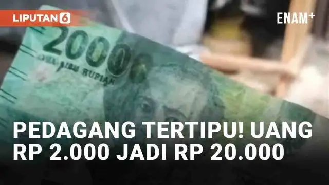 Nasib apes menimpa seorang pedagang dan viral di media sosial. Ia tertipu uang Rp 20.000 yang ternyata uang Rp 2.000. Uang Rp 2.000 itu dimodifikasi sedemikian rupa seperti uang Rp 20.000.