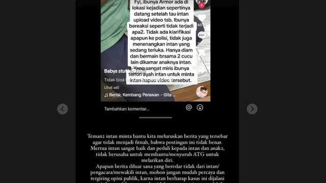 Hoax tentang mertua Intan