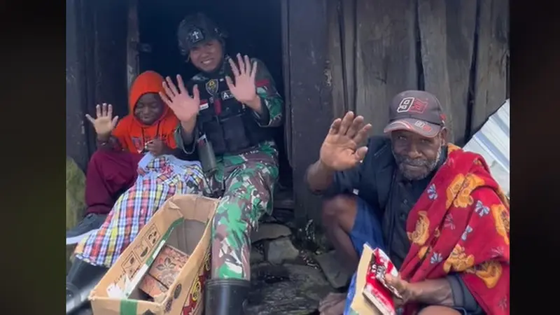 Melson Bocah Papua yang Viral Jatuh Sakit, 1 Kompi Panik Langsung Jenguk