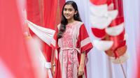 Gaun Motif Merah Putih Minimalis (Foto: Reve Art AI)