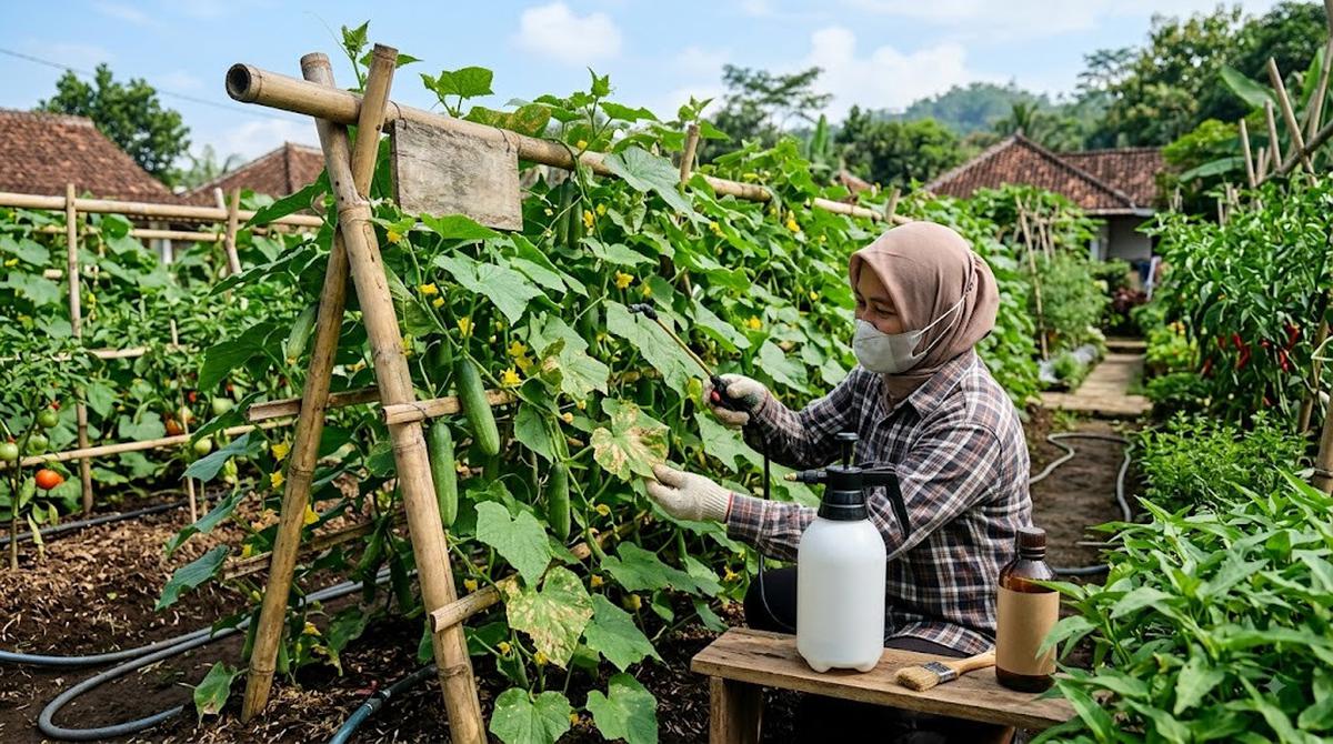 Cara Membuat Tanaman Mentimun Berbuah Lebat