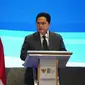 Menteri BUMN Erick Thohir dalam Forum US-ASEAN Business Council (US-ABC) pada di Ballroom Grha Pertamina, Jakarta, Rabu (24/5/2023).