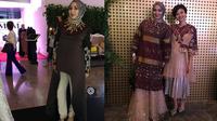 Gaun malam rancangan empat desainer Indonesia unjuk gigi di showroom Arab Fashion Week (AFW) Dubai, Uni Emirat Arab.