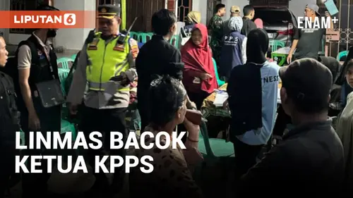 VIDEO: Kesal Istri Tidak Didahulukan Mencoblos, Linmas di Palembang Bacok Ketua KPPS