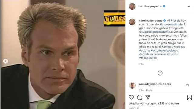 Luis Jose Santander. (Foto: Instagram terverifikasi @carolina.perpetuo)