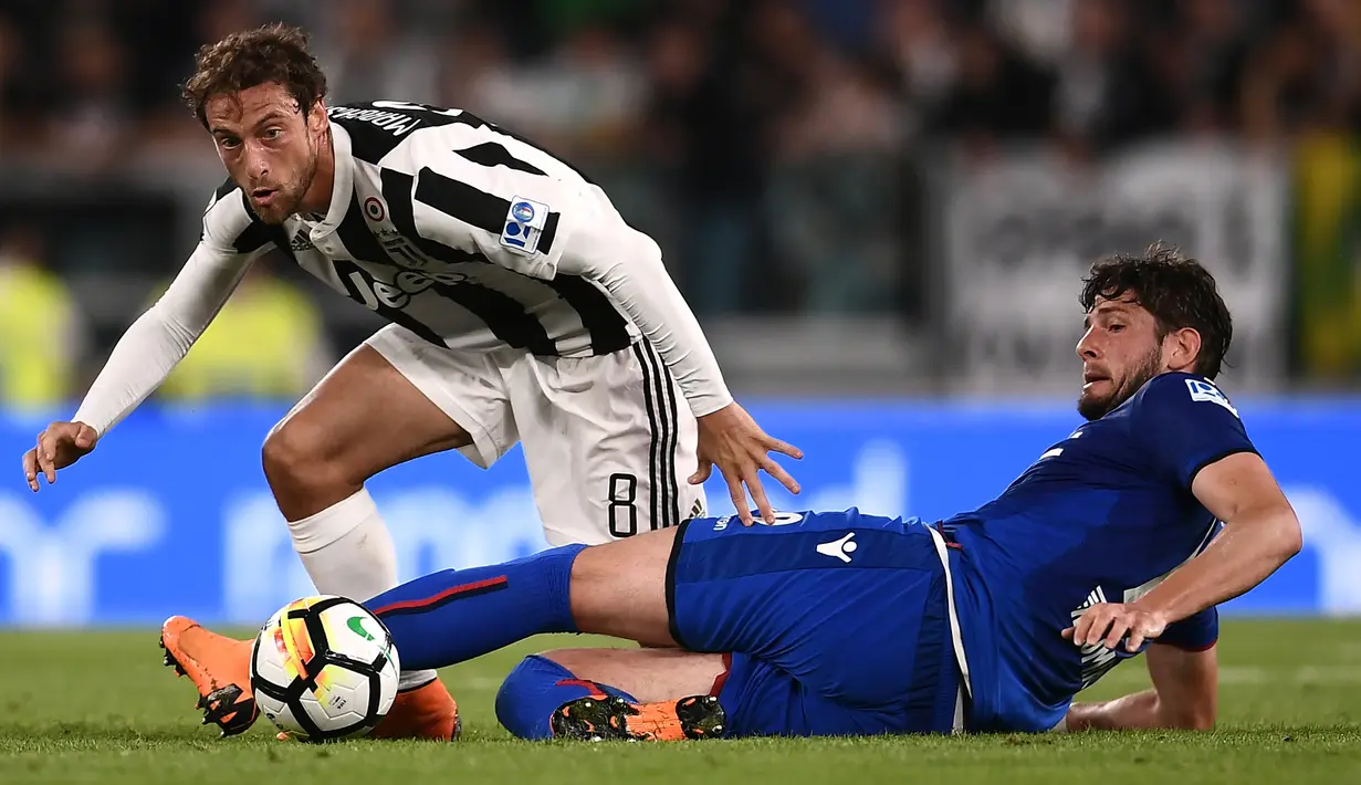3. Claudio Marchisio - Cedera membuat Marchisio dan Juventus sepakat untuk mengakhiri kontrak pada musim 2017-18. Marchisio bergabung ke Zenit St. Petersburg pada September 2018 dan kembali memutus kontraknya setelah satu musim. (AFP/Marco Bertorello)