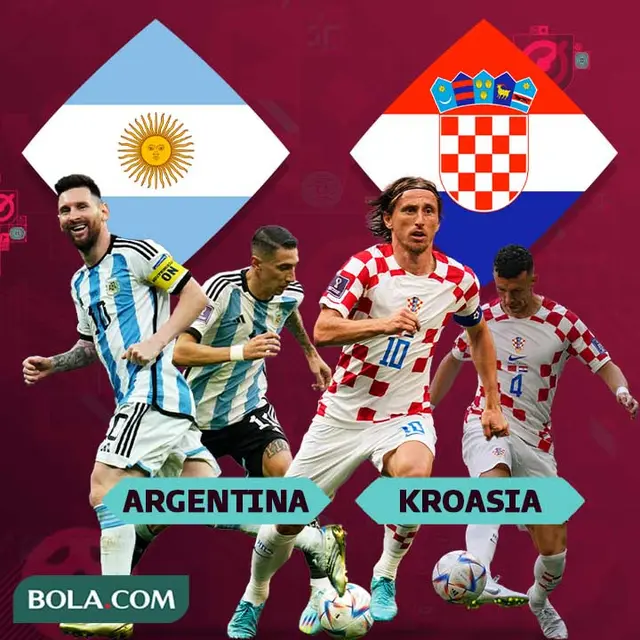 Piala Dunia - Argentina Vs Kroasia - Messi, Di Maria Vs Modric, Perisic