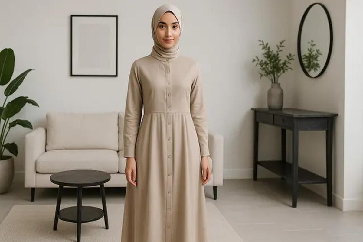 7 Model Gamis Katun Terbaru 2025, Tampil Stylish dan Tetap Nyaman Sepanjang Hari