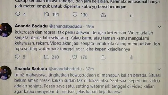 Ananda Badudu (Foto: Instagram/@anandabadudu)