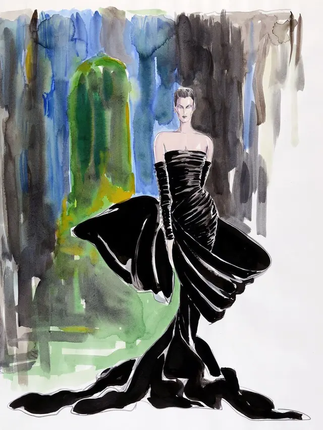 Sketch rancangan Gianni Versace