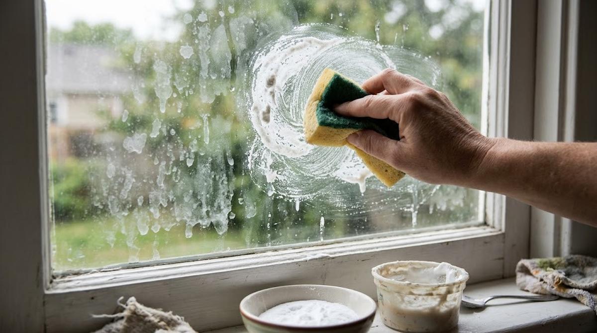 Membersihkan Kaca Jendela dengan Baking Soda
