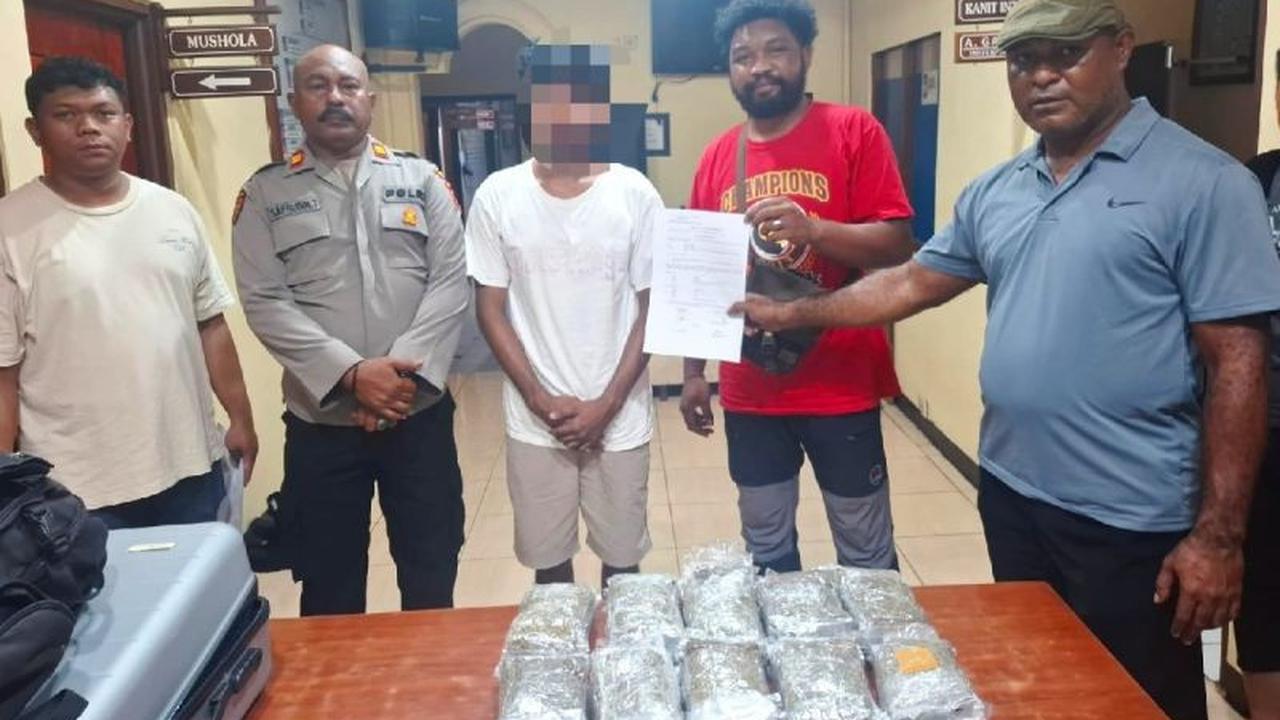 Polisi Gagalkan Penyelundupan Ganja 3,9 Kg Tujuan Sorong di Pelabuhan Jayapura