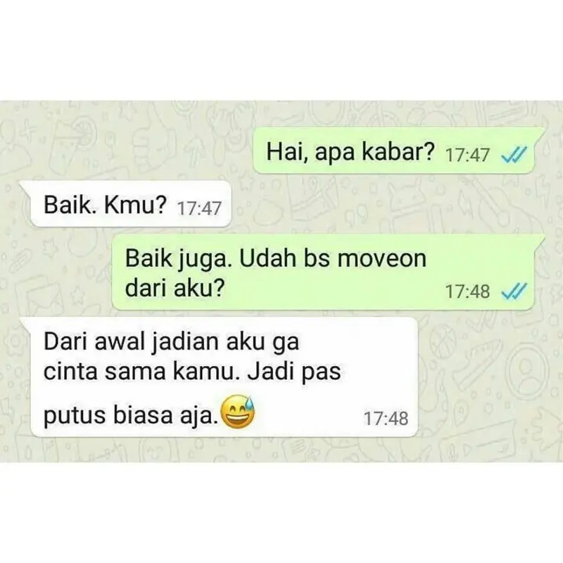 chat mantan gagal move on