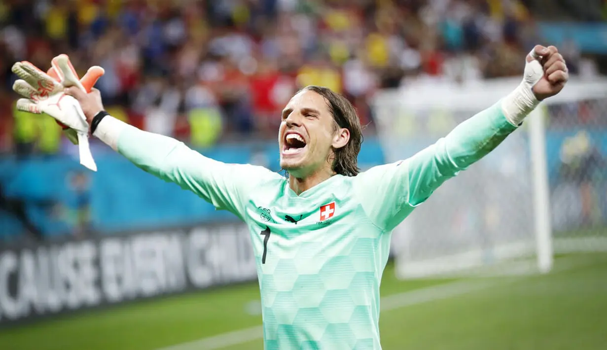 Di semifinal Euro 2020 nanti Swiss akan kembali berhadapan dengan tim tangguh sekaligus favorit juara yakni Spanyol. (Robert Ghement/Pool via AP)