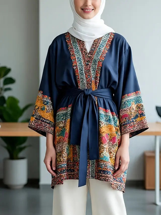 Outer Batik Hijab Kekinian untuk Wanita Usia 20-an