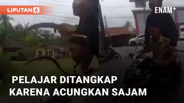 VIDEO: Viral, 4 Pelajar Ditangkap Karena Acungkan Senjata Tajam ke Truk