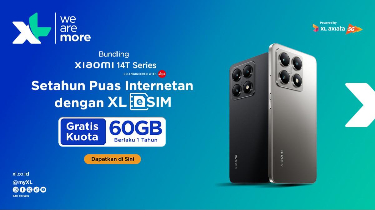 bundling eSIM XL Axiata Prabayar dengan Xiaomi 14T Series
