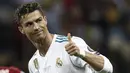 6. Cristiano Ronaldo - El Real berani menebus mahar £80 juta demi datangkan Ronaldo dari Man United. Takut bintang nya pergi, Real Madrid terpaksa mencantumkan klausul kontrak €1 miliar. (AFP/Isabella Bonotto)