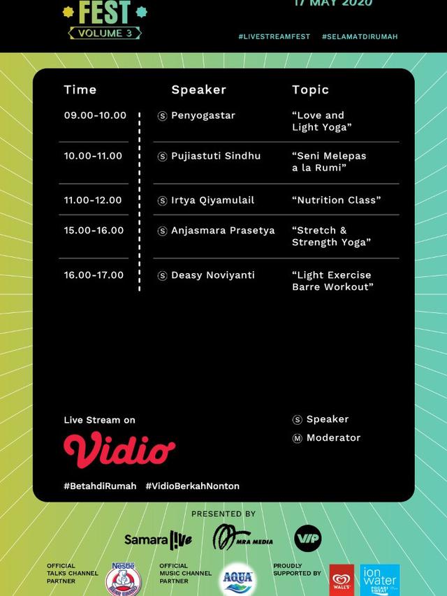 Jadwal Live Stream Fest Vol 3 Hari Kedua Anjasmara Dan Deasy