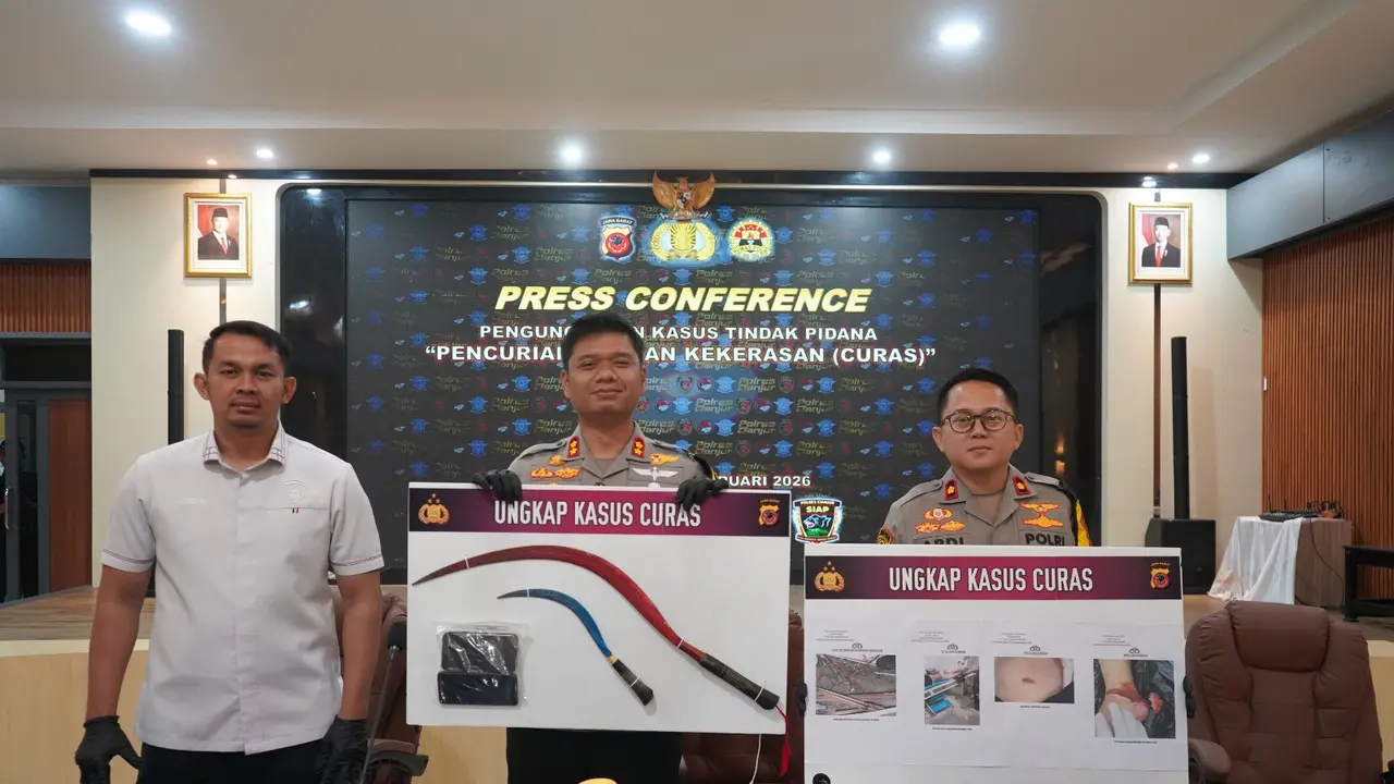 barang bukti yang digunakan pelaku begal di cianjur