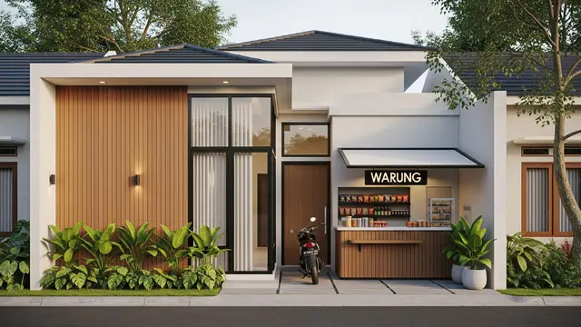 10 Inspirasi Rumah 6x14 dengan Warung Depan, Desain Gabungan Hunian dan Usaha