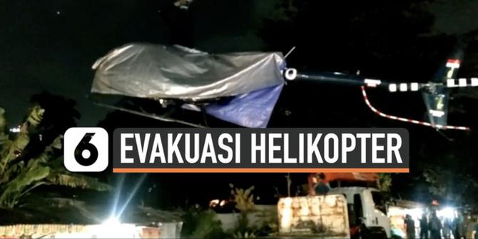VIDEO: Helikopter Jatuh di Danau Cibubur Dievakuasi, Bagaimana Kondisinya?