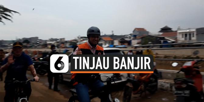 VIDEO: Anies Baswedan Tinjau Banjir Pakai Sepeda