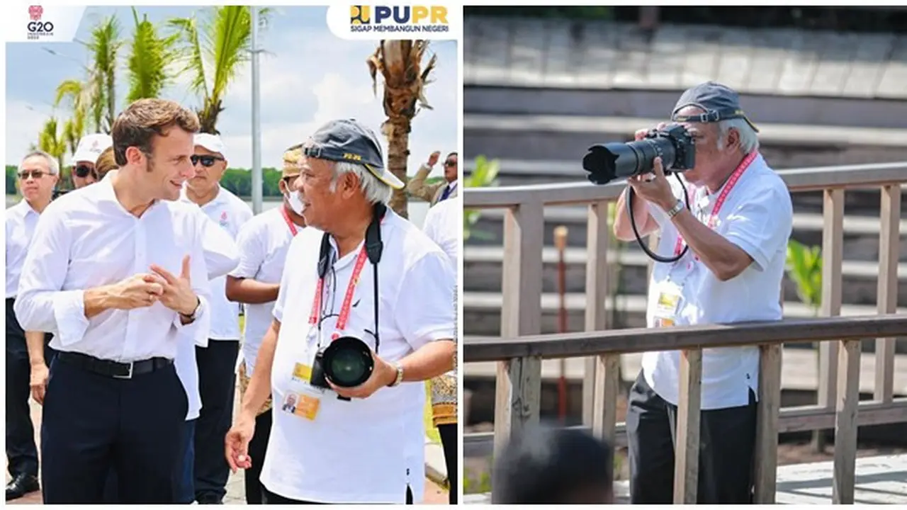 6 Gaya Menteri PUPR Basuki Hadimuljono Jadi Fotografer Dadakan di KTT G20, Curi Perhatian