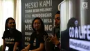 Vp Corporate Affairs Go-Jek Michael Say (kanan), Vp Marketing Go-Life Yuanita Agata (tengah) dan CEO ThisAble Enterprise Angki Yudistia (kiri) saat acara gerakan sosial Go-Life #HilangkanBatasan di Jakarta, Kamis (18/10). (Merdeka.com/Imam Buhori)