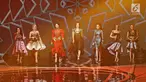 Penampilan penyanyi dangdut 7 bidadari di acara ajang penghargaan Indonesian Dangdut Awards 2017 di Studio 6 EMTEK CITY, Jakarta, Jumat (13/10). (Liputan6.com/Herman Zakharia)