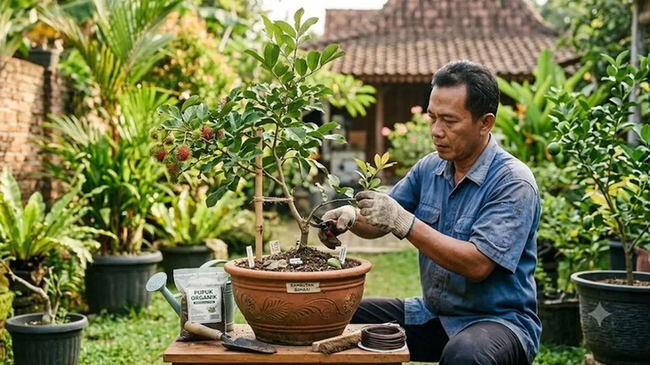 Cara Mengerdilkan Pohon Rambutan di Pot