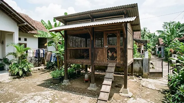 9 Model Kandang Ayam Panggung Biar Aman dari Banjir dan Predator