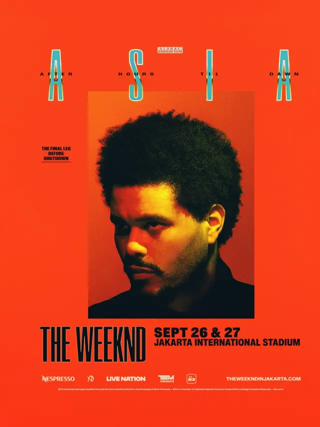 Konser The Weeknd di Indonesia. (Instagram/ temgmt)