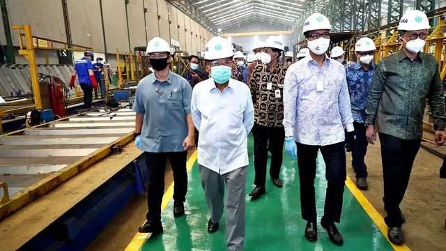Jusuf Kalla dan Menperin Lepas Ekspor 33 Garbarata Buatan Bukaka ke Thailand