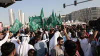 Senyum Semringah Fans Arab Saudi di Lusail Setelah Bikin Argentina Terkulai Lemas di Piala Dunia 2022