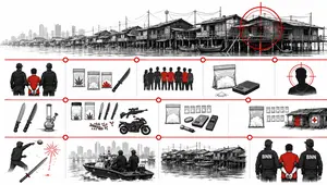 Infografis Jejak Narkoba di Kampung Bahari