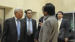 Dalam pertemuan itu, Wakil Ketua MPR dan Menteri Pembangunan Infrastruktur dan Komunikasi Sarawak, Malaysia, membahas pembangunan infrastruktur di wilayah perbatasan kedua negara, Jakarta, Rabu (11/2/2015). (Liputan6.com/Andrian M Tunay)