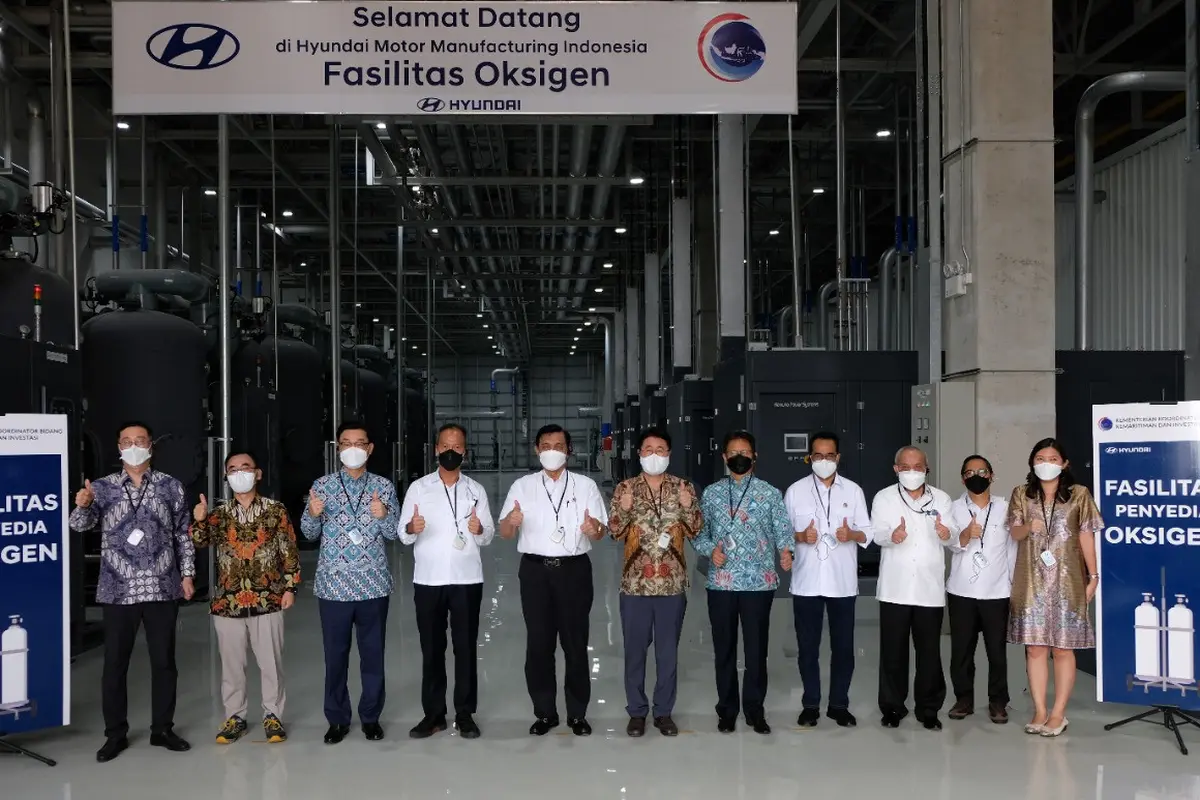 PT Hyundai Motor Manufacturing Indonesia (HMMI) bersama dengan perwakilan Pemerintah Indonesia secara resmi memulai proses produksi oksigen yang berlokasi di area pabrik Hyundai, (30/08).