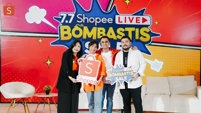 Pecah Banget! Raffi Ahmad & Fuji Berbagi Keseruan Live Fashion & Beauty Terbesar di Kampanye 7.7 Shopee Live Bombastis Sale