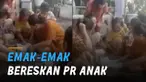 Mereka saling berdiskusi demi memahami ilmu matematika yang dipelajari anak di sekolah.